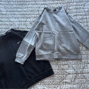 Nike Gray and Black Crewnecks